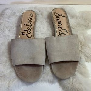 Sam Edelman Liliana Cream Suede Slide Sandals 8 M